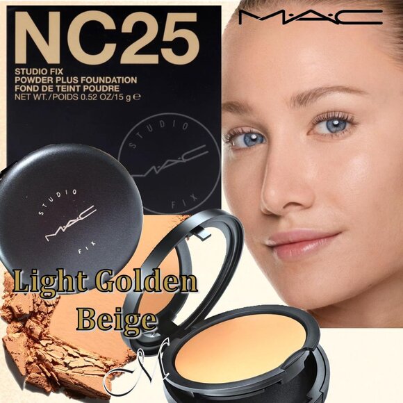 MAC Studio Fix Powder Plus Foundation* ~ NC25 - Original Formula 15g NIB - Picture 1 of 15